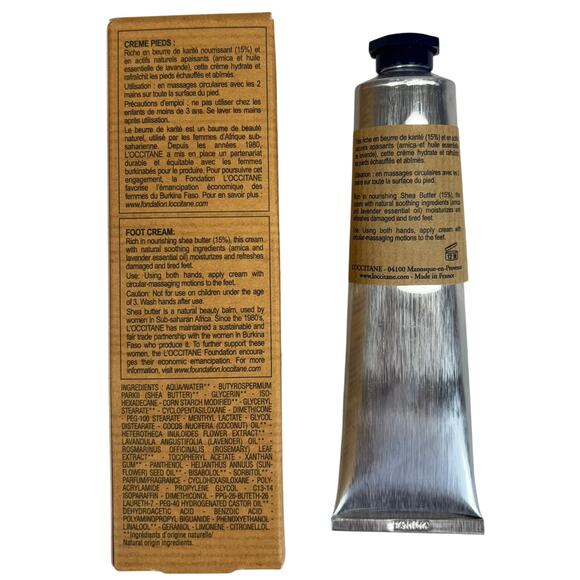 L’OCCITANE Shea Butter Foot Cream 15% Dry Skin 2.6 oz / 75ml New in Box France - Picture 3 of 4